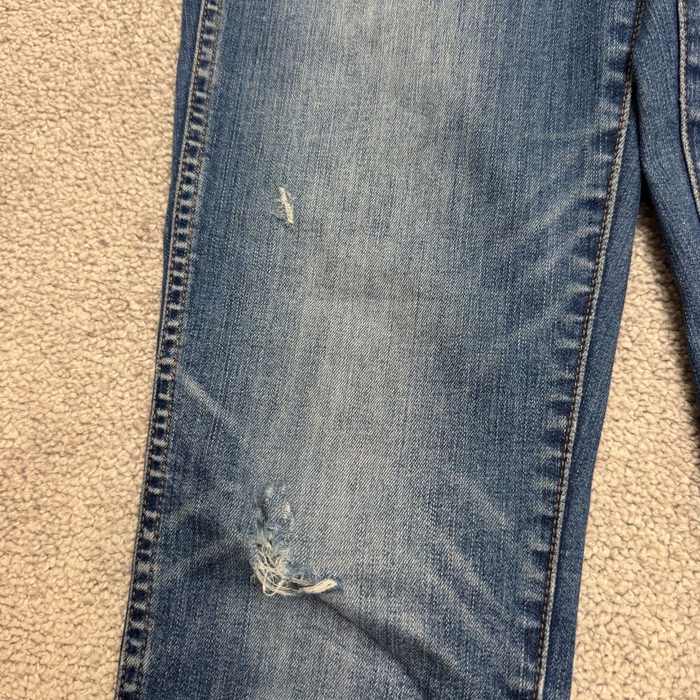 Madewell 10" High Rise Skinny Denim Jeans Womens 27 Blue Raw Hem Button Fly - Picture 7 of 16